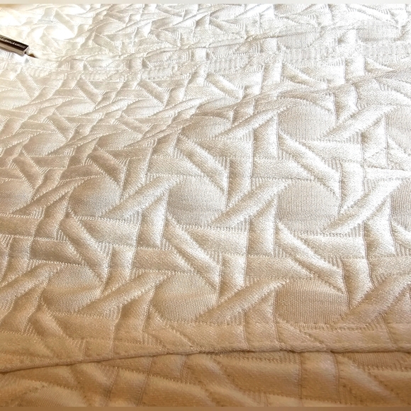 RARE Vintage 80's Weather Tamer Cream/Ivory Collar Zip up Quilted Jacket Belted - Picture 15 of 16